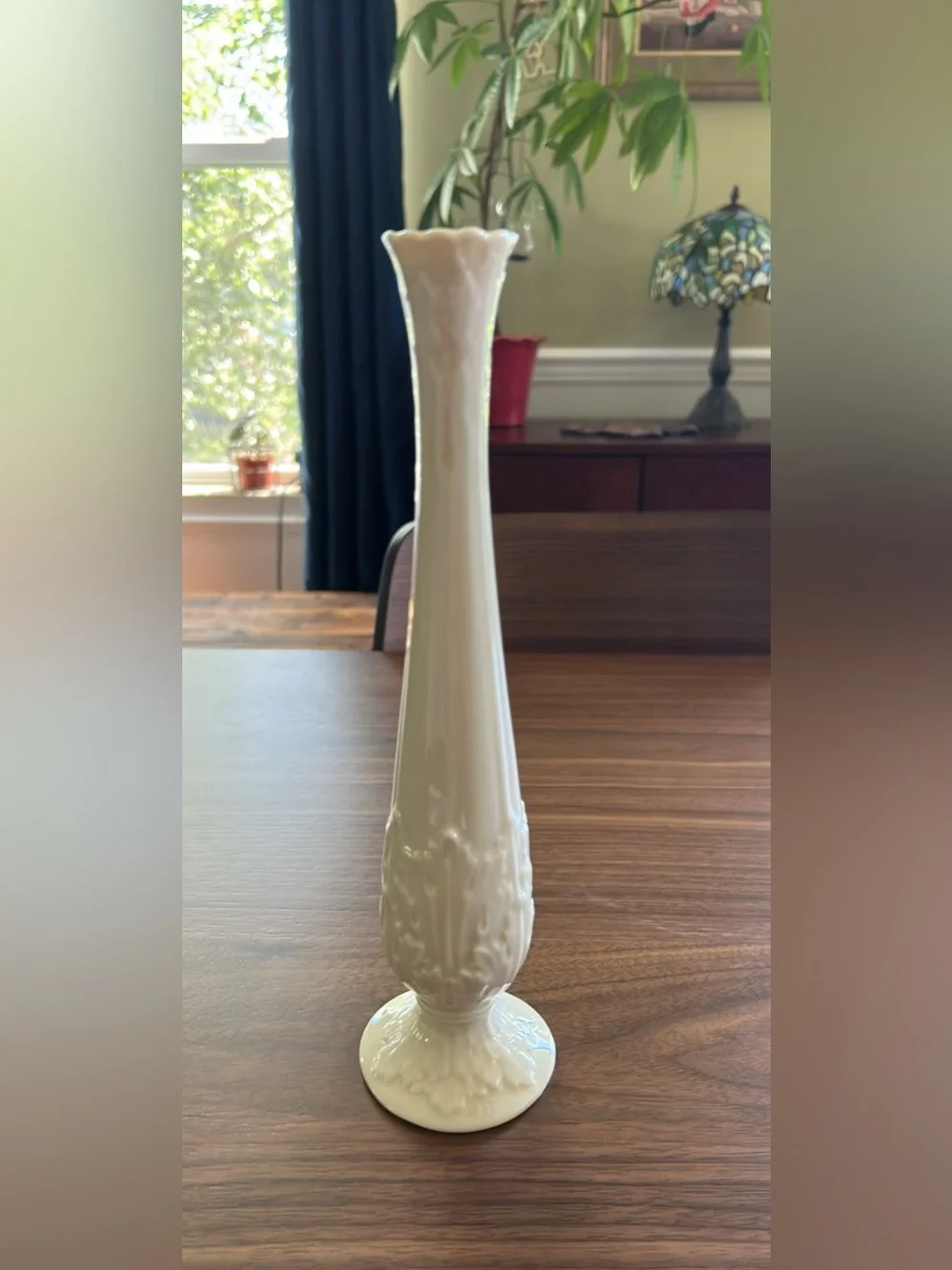 Lenox Tall Cream Porcelain Bud Vase